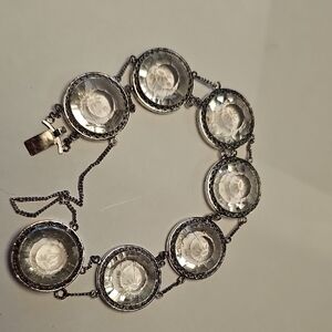 Carved Rock Crystal Bracelet
